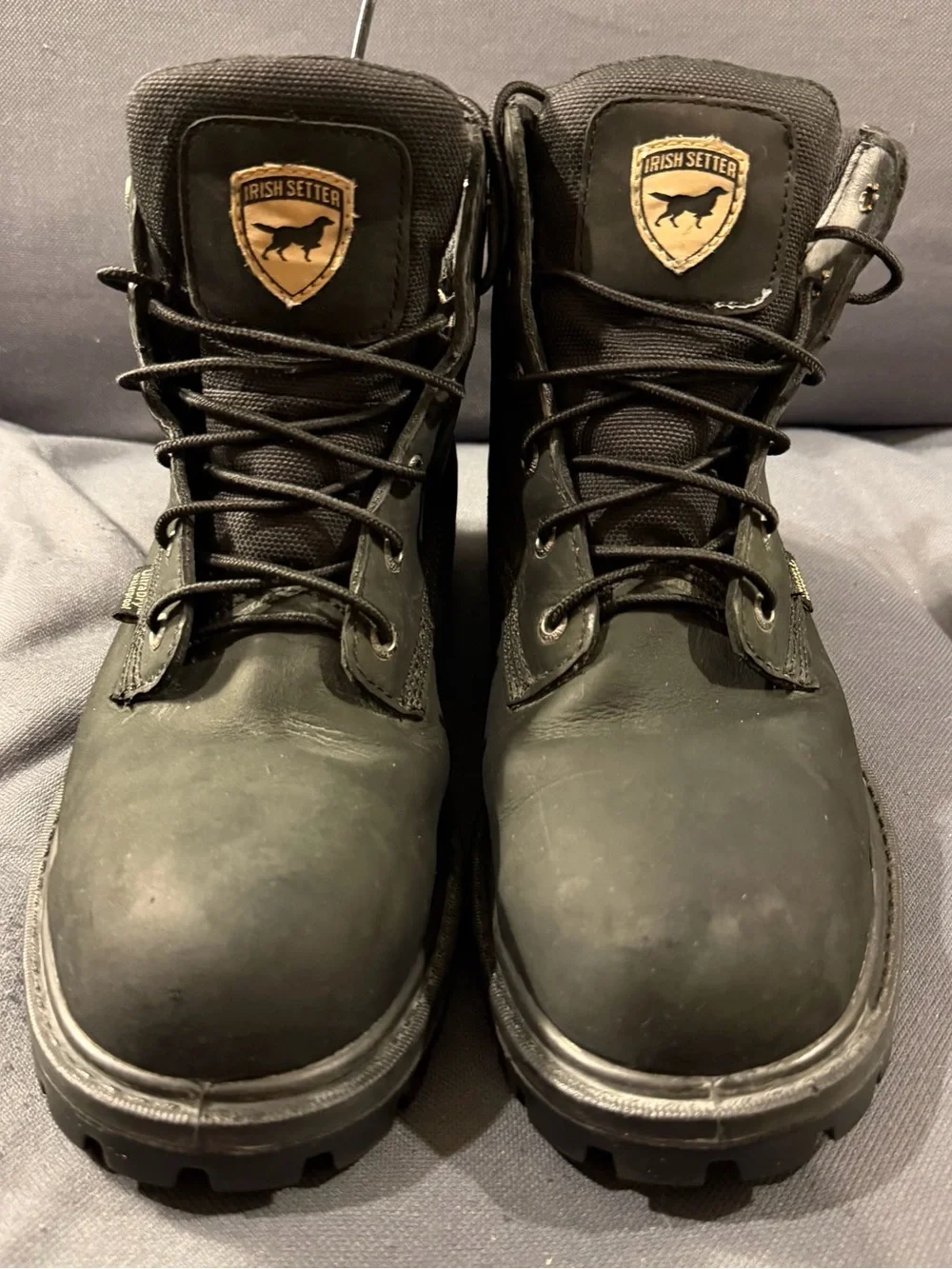 Irish Setter Red Wing Shoes Black Waterproof Leather Work Boots